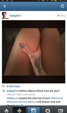 Rihanna wears Minx at Jozi performance